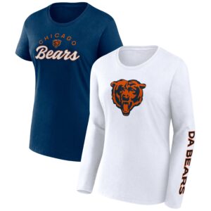 Chicago Bears Women’s Short & Long Sleeve T-Shirt Combo Pack