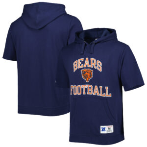 Chicago Bears Mitchell & Ness Washed Short Sleeve Pullover Hoodie