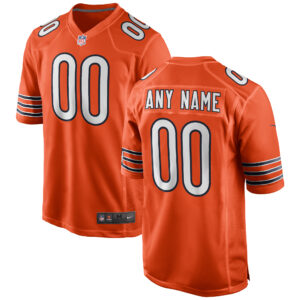 Chicago Bears Nike Alternate Custom Game Jersey – Orange
