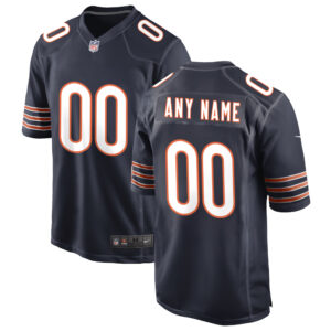 Chicago Bears Nike Custom Game Jersey – Navy