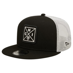 Men’s Chicago Bears New Era Black Quad II 9FIFTY Trucker Snapback Hat