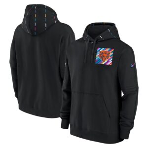 Chicago Bears Nike 2023 NFL Crucial Catch Club Pullover Hoodie – Black